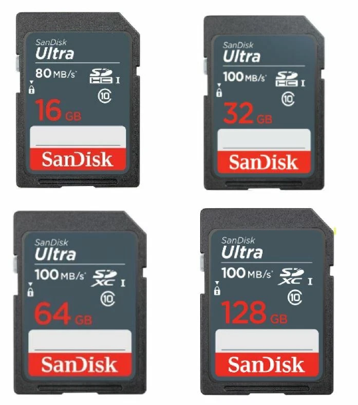 SanDisk ULTRA 16GB 32GB 64GB 128GB SD SDHC SDXC C10 Flash Memory Card 100MB/s UK - Image 1 of 1