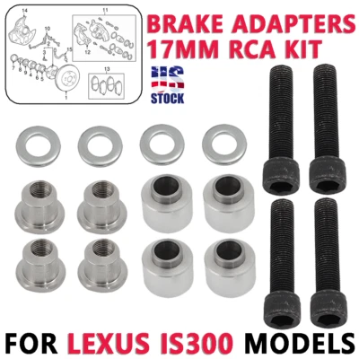For 01-05 Lexus IS300 Brake Upgrade Kit LS400 Caliper Adapters Supra Big Brake - Image 1 of 4