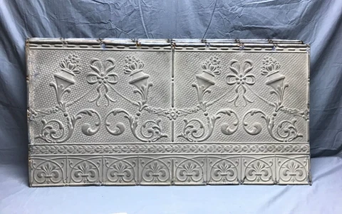 ONE 4 Foot Antique Tin Ceiling Boarder Trim Torch Ribbons Architectural 5-23B Cover