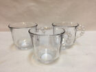 Imperial Glass Candlewick Clear Glass Snack Set Cup Lot of 3