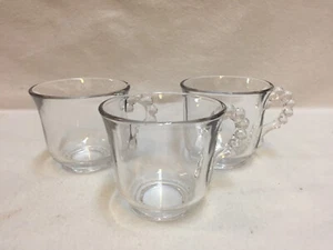 Juego de 3 Snacks de Vidrio Transparente Imperial Glass Candlewick Lote de 3 - Imagen 1 de 10