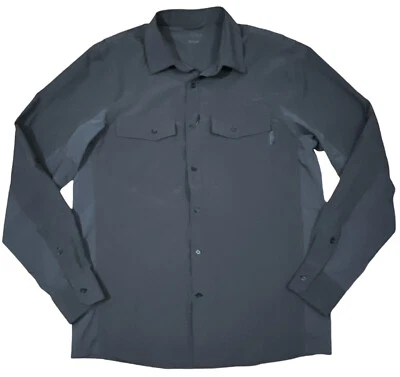 Klim Size MEDIUM Button Front shirt Pockets Long Sleeve Gray Lightweight - Image 1 of 4