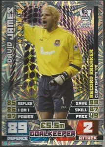 TOPPS MATCH ATTAX EXTRA 2014-15- #441-WEST HAM UNITED-DAVID JAMES-SILVER FOIL - Picture 1 of 1