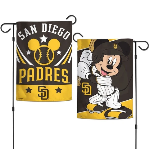 SAN DIEGO PADRES MICKEY MOUSE 12"X18" 2-SIDED GARDEN FLAG NEW WINCRAFT Cover