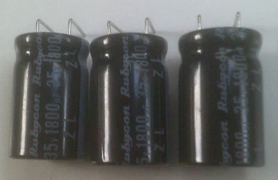 1800µF 35V High Temp Electrolytic Capacitors. 3, 5 or 10 pack. 1800uF Capacitor - image 1 of 4