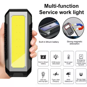 4000mAh COB LED KFZ Arbeitsleuchte Akku Werkstattlampe Handlampe mit Magnet - Bild 1 von 12
