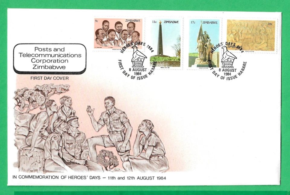 ZIMBABWE ~ POSTS & TELECOMMUNICATIONS CORPORATION ZIMBABWE  8th AUGUST 1984 - Image 1 of 1