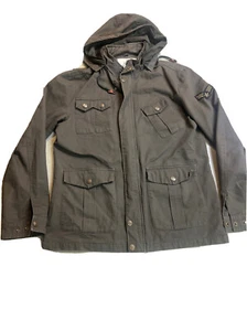 WenVen  Men’s Spring Jacket Cotton Jackets Parka with Removable Hood Large - Picture 1 of 12