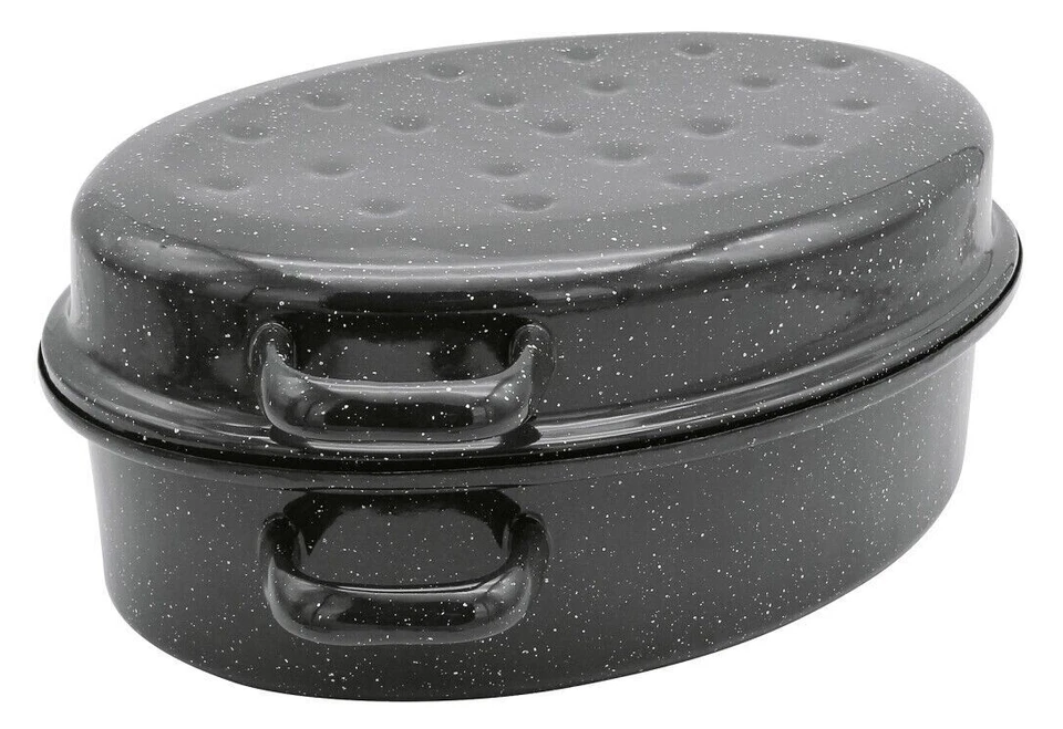 Krüger Emaillierter Gänsebräter - 7L/38cm, Schwarz (253319)