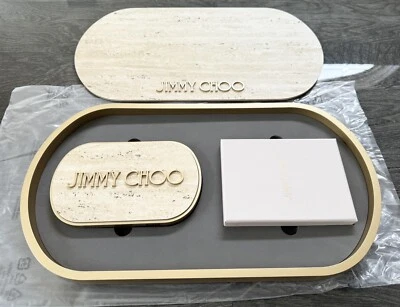 Jimmy Choo Sunglasses/Eyeglasses Store Display Beige Gold Stand Dealer Authentic - Image 1 of 4