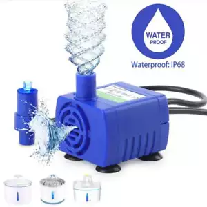 Bomba dispensadora de agua para mascotas USB recargable gato fuente de agua motor luz LED - Imagen 1 de 11