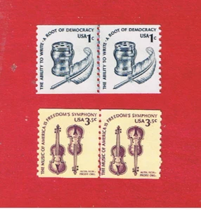 #1811-1813  MNH OG   Americana Series Line Pairs  Free S/H - Picture 1 of 1