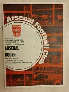 1970 FAIRS CUP ARSENAL v ROUEN, 3rd Round 2nd Leg. 13th January - Picture 1 of 2