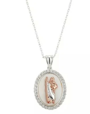 Colgante Cruz y Madreperla Circonita Cúbica Gratitud y Gracia Sin Escribir Foto 1 de 3