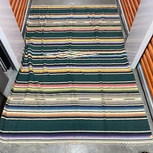 Manta turística mexicana vintage 5,25' x 7,83' - Imagen 1 de 9