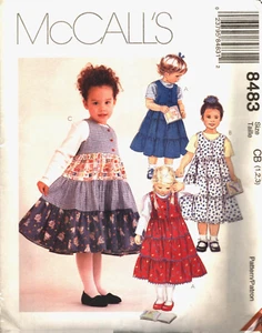 McCall's 8483 ~ Größen 1-2-3 ~ Kleinkinder Pullover Oberteil mit Knöpfen vorne ~ 3 Stufen - Bild 1 von 4