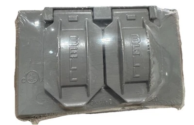 Bell Hubbell Outdoor 5180-0 Gray Single Gang Weatherproof Duplex Box Cover