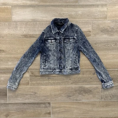 Chaqueta Denim Rosa Celebrity Chaqueta Jean Azul Lavado Ácido Juniors Talla Mediana Foto 1 de 4