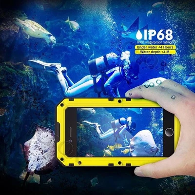 Shockproof Rugged Metal Case IP68 Waterproof Cover + Screen Protector For iPhone - Image 1 of 4