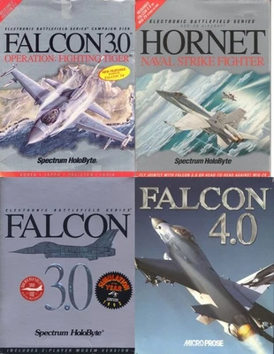 Falcon Gold PC Game 3.0 4.0 MiG-29 Hornet Spectrum Holobyte Windows 10 11 - Image 1 of 4