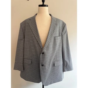 Cappotto sportivo Oak Hill uomo grigio blazer a quadri due bottoni 3XL - Foto 1 di 9