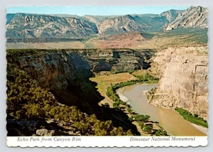 Echo Park from Canyon Rim Dinosaur National Monument Utah Colorado 1980 Postcard - Picture 1 of 2