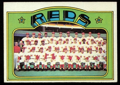 Tarjeta del equipo de béisbol 1972 Topps Cincinnati Reds #651 - EX - Bench, Pérez, Foster Foto 1 de 2