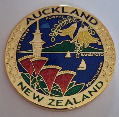 Geocoin - AUCKLAND NEW ZEALAND - Unactivated,  RARE!!! geocaching - Image 1 of 2