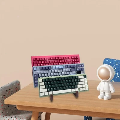 Keyboard Display Stand Wooden Riser for Home Office Computer Keyboard Holder Foto 1 de 4
