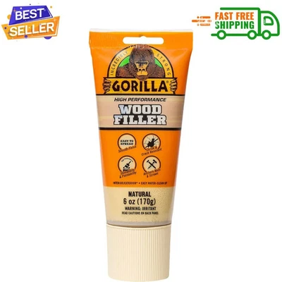 Gorilla All Purpose Wood Filler, 6oz Tube, Natural (Pack of 1) - Image 1 of 4