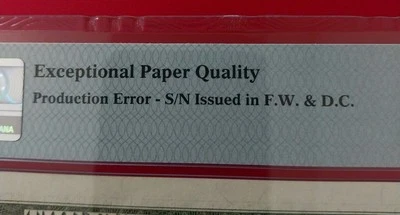 2013 B Duplicate Star Note Error One Dollar Bill B07881772* 67 EPQ FW - Image 1 of 4