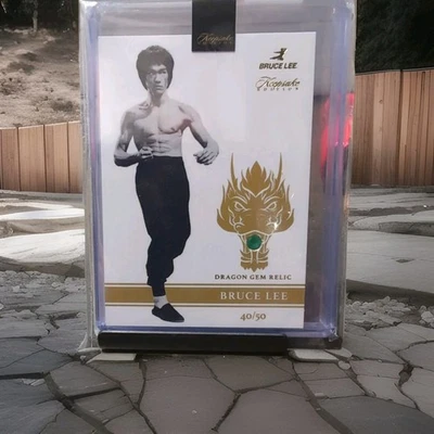 Bruce Lee 2024 Keepsake Edition 50th Anniversary Dragon Gem Relic 40/50 Green  - Image 1 of 3