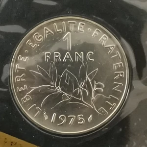 1 FRANC SEMEUSE 1975 FDC SCELLEE ET ISSUE DU COFFRET / UNC FRANCE - Picture 1 of 2