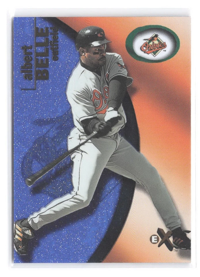 Fleer E-X 2001 Albert Belle #/299 Essential Credentials Parallel SP 82 Orioles Foto 1 de 2