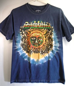 Sublime Sunburst Double Sided Tye Dye T-Shirt MEN MEDIUM Music Band Tee Blue - Picture 1 of 10