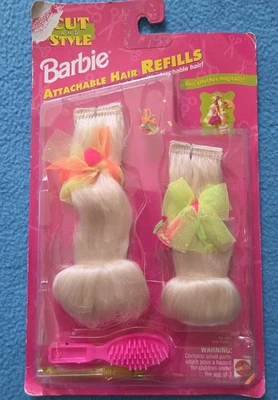 Muñeca Barbie vintage corte y estilo recambios de pelo adjuntos cabello rubio 1994 NUEVO Foto 1 de 4