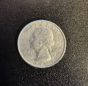 1988-P Washington Quarter 25c - Picture 1 of 2
