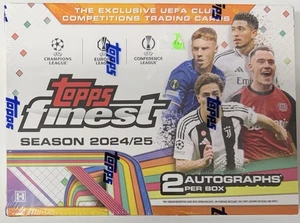 2024-25 Topps Finest UEFA Club Competitions Factory Sealed Hobby Box - Picture 1 of 2