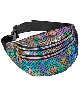 Bauchtasche Fischschuppen türkis blau Gürteltasche Nixe Meerjungfrau Karneval - Bild 1 von 3