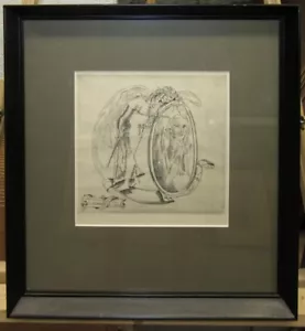 Federico Cantu 1946 Incisione della Vergine Maria e della Giustizia Importante Artista Messicano - Foto 1 di 8