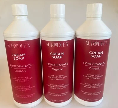 CHOGAN AURODHEA 3 Liter CHOGAN Bio RSP07 Granatapfel Flüssigseife Handseife (3x1 Liter) Haut