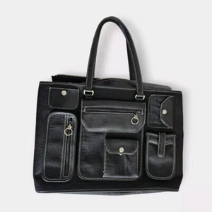 Brighton Black Nylon Business Laptop Tote Bag - Bild 1 von 16