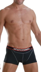 GERONIMO Mens Underwear Stylish Black or Grey Boxer Bamboo Hipster - Picture 1 of 5