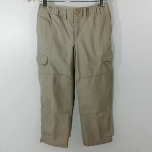 Lands' End Iron Knee Cargo Pants Size 10H Kids Khaki Elastic Waist 100% Cotton - Picture 1 of 12