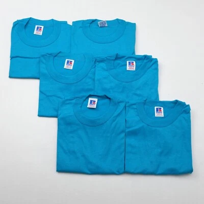 Lote De 5 Camisetas Deportivas Russell Vintage Años 80 Juveniles M Eléctricas Azul Foto 1 de 4