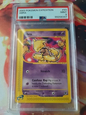 Pokemon TCG Expedition Abra #93 2002 PSA 9 Mint - Image 1 of 2