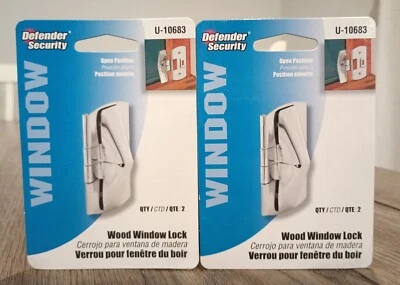 2 Paquetes Cerradura Abatible Ventana Madera 1" x 2" Acero Inoxidable U 10683-L Plateada Foto 1 de 3