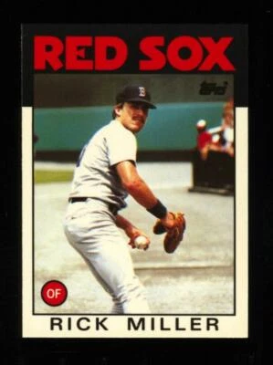 1986 Topps Tiffany #424 Rick Miller NM-MT Red Sox - Image 1 of 2
