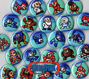 Megaman NES 8-bit - 12pcs Button Set - 1 inch - Video Game Party Favor - Picture 1 of 2