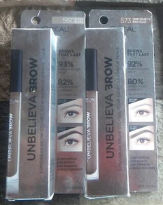 Set of 2 Loreal Paris Unbelieva Brow 560 Blonde 573 Warm Brunette - Picture 1 of 3